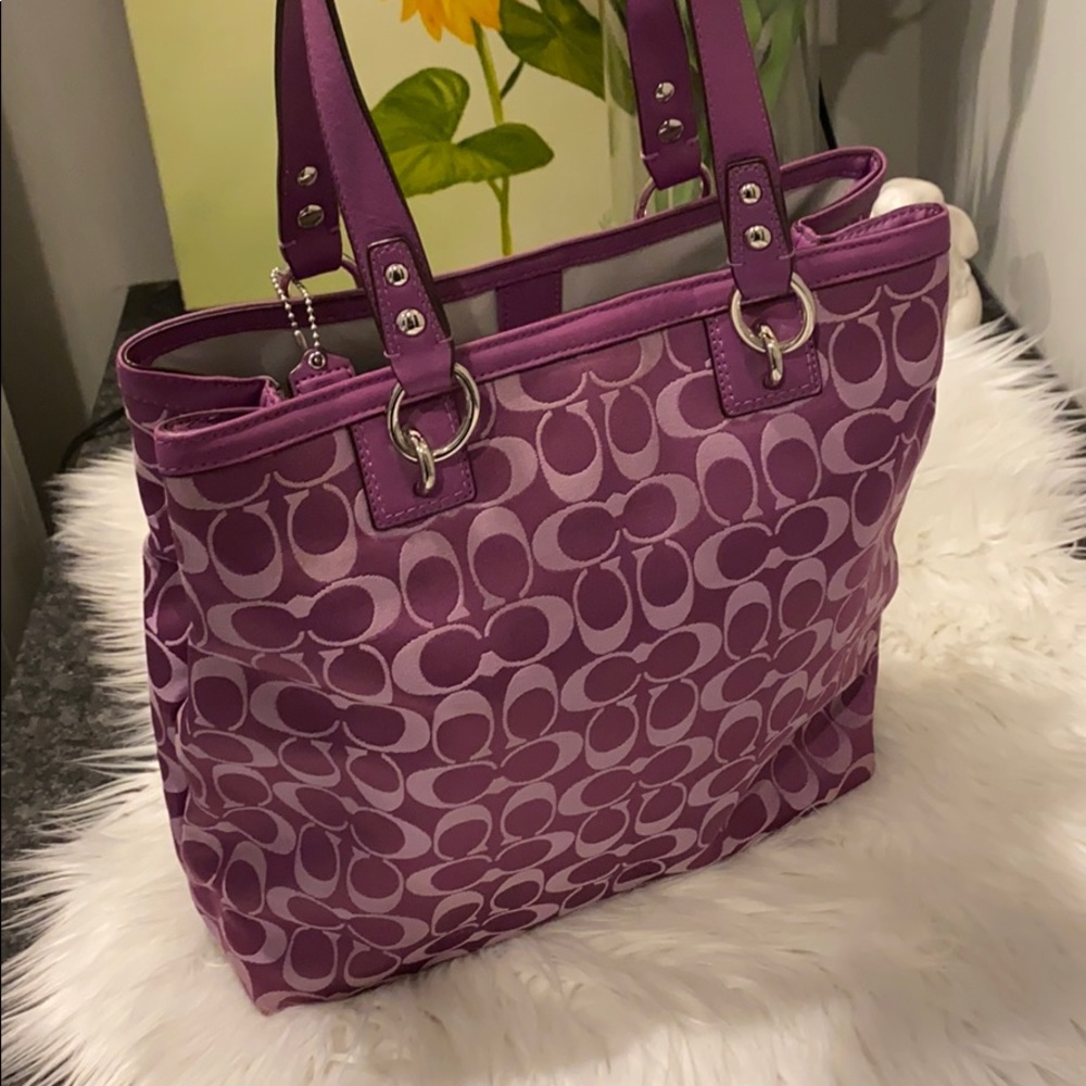 Purple Coach bag